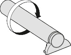 Illustration eines rotierenden Zylinders mit Pfeil